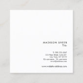 金ゴールドトリプルスパイラルまたはケルトのトリスケール記号 スクエア名刺 (裏面)