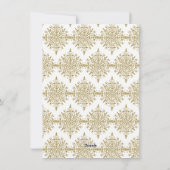 金ゴールドトリプルフォトコラージュクリスマスホリデー シーズンカード (裏面)