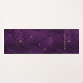 金ゴールドトリプルムーンパープルシナパーソナライズされたル ヨガマット (裏面(横))