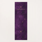 金ゴールドトリプルムーンパープルシナパーソナライズされたル  ヨガマット (裏面)