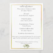 金ゴールドトリミングお祝いのLife Flatプログラム プログラム (裏面)