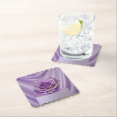 金ゴールドトリミングパープルバララベンダーコースターセット ペーパーコースター (インサイチュ)