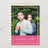 金ゴールドトリミング暖かいウィッシュピンク (正面/裏面)