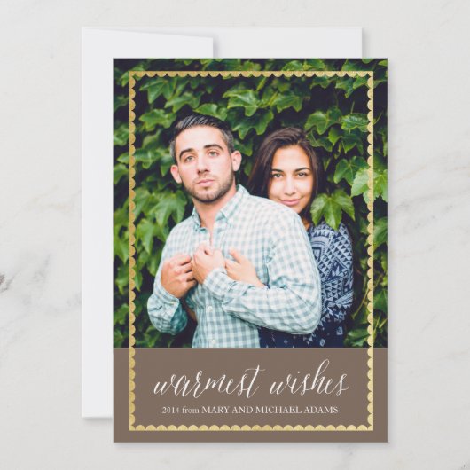 金ゴールドトリミング温かいウィッシュ茶色 (正面)