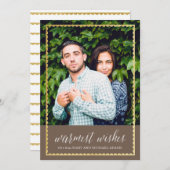 金ゴールドトリミング温かいウィッシュ茶色 (正面/裏面)