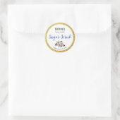 金ゴールドトリムの白糖スクラブ製品ラベル ラウンドシール (バッグ)