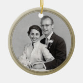 金ゴールドトリムフォトオーナメント セラミックオーナメント (正面)