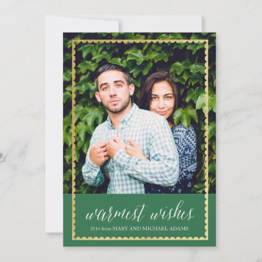 金ゴールドトリム温かい願い緑 (正面)