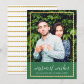 金ゴールドトリム温かい願い緑 (正面/裏面)