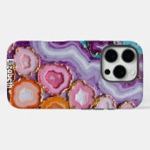 金ゴールドトリム瑪瑙スライスの組み合わせ Case-Mate iPhoneケース (裏面 (横))