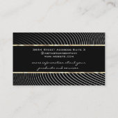 金ゴールドトリム |行スタイリッシュ列 名刺 (裏面)