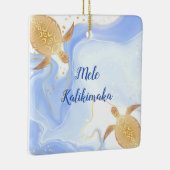 金ゴールドトルズメレカリキマカハワイアンクリスマス セラミックオーナメント (右)