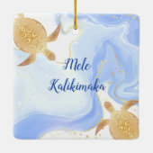 金ゴールドトルズメレカリキマカハワイアンクリスマス セラミックオーナメント (裏面)