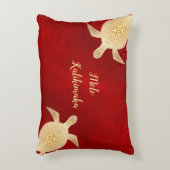 金ゴールドトルズメレカリキマカハワイアンレッド アクセントクッション (正面(垂直))