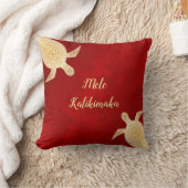 金ゴールドトルズメレカリキマカハワイアンレッド クッション (ブランケット)