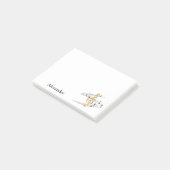 金ゴールドトレブルクレフ、 音符記号ミュージックノートパーソナライズされた ポストイット (アングル)