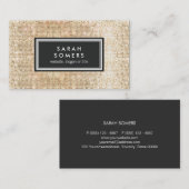 金ゴールドトレンディーおもしろいフェイクシークイン美しいサロン 名刺 (正面/裏面)