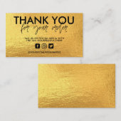 金ゴールドトレンディーメディア挿入 名刺 (正面/裏面)