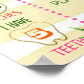 金ゴールドトロピカルアロハ誕生日マイルストーンポスター ポスター (角)