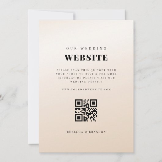 金ゴールドトロピカルアンパサンドほこりっぽいピグラデーションンク結婚ズ 招待状 (裏面)