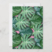 金ゴールドトロピカルウォーター離れカラーバースデーパーティー 招待状 (裏面)