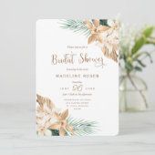 金ゴールドトロピカルパンパブライダルシャワー 招待状 (スタンド正面)