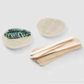 金ゴールドトロピカルリーフモンステラパーム結婚式 プログラム ハンドファン (組立なし)