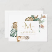 金ゴールドトロピックスモノグラム サンキューカード (正面/裏面)