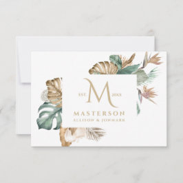 金ゴールドトロピックスモノグラム サンキューカード