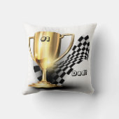 金ゴールドトロフィヌマバーワンパパ父の日 クッション (裏面)