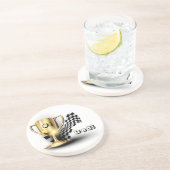 金ゴールドトロフィヌマバーワンパパ父の日 コースター (側面)