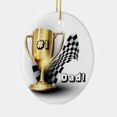 金ゴールドトロフィヌマバーワンパパ父の日 セラミックオーナメント (右)
