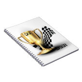 金ゴールドトロフィヌマバーワンパパ父の日 ノートブック (右側)