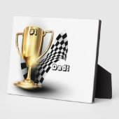 金ゴールドトロフィヌマバーワンパパ父の日 フォトプラーク (側面)