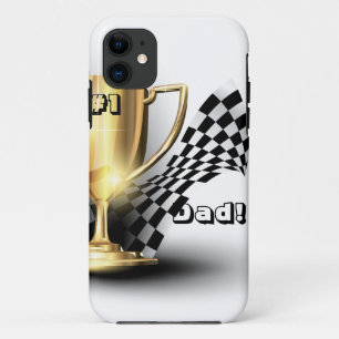 金ゴールドトロフィヌマバーワンパパ父の日 iPhone 11 ケース
