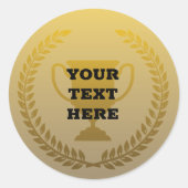 金ゴールドトロフィー賞受賞者 ラウンドシール (正面)