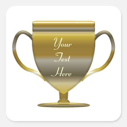 金ゴールドトロフィー スクエアシール (正面)