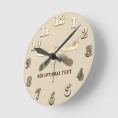 金ゴールドトンボ追加文字特別開催 ラウンド壁時計 (傾斜)