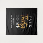 金ゴールドトーク30 To Me 30th誕生日パーティー背景 タペストリー (正面(横))