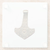 金ゴールドトーハンマーガラス澄んコースター ガラスコースター (裏面)