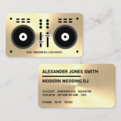 金ゴールドトーフェイクン結婚DJ 名刺 (正面/裏面)