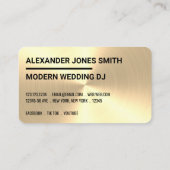 金ゴールドトーフェイクン結婚DJ 名刺 (裏面)