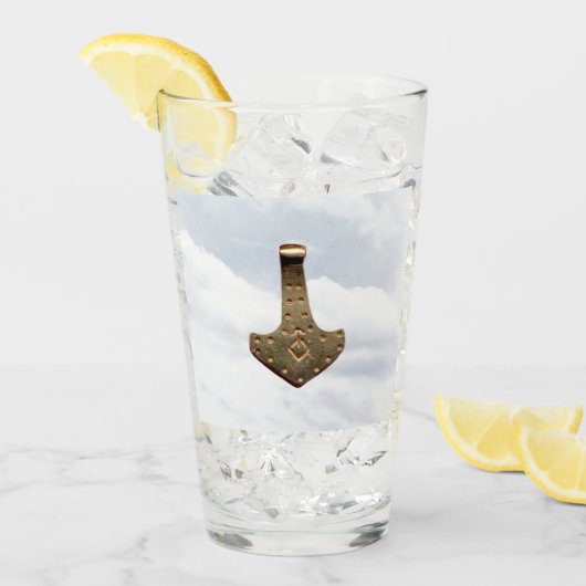 金ゴールドトール・ハンマー雲コリンズ・ガラス・タンブラー タンブラーグラス (アイス正面)