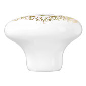 金ゴールドトーンキュートエレファント&レース セラミックノブ (側面)