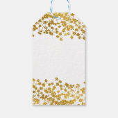 金ゴールドトーンベビーズブレスホワイトエレガントフローラ ギフトタグ (裏面)
