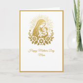 金ゴールドトーンヴァージンメアリーマザーズデイ カード (正面)