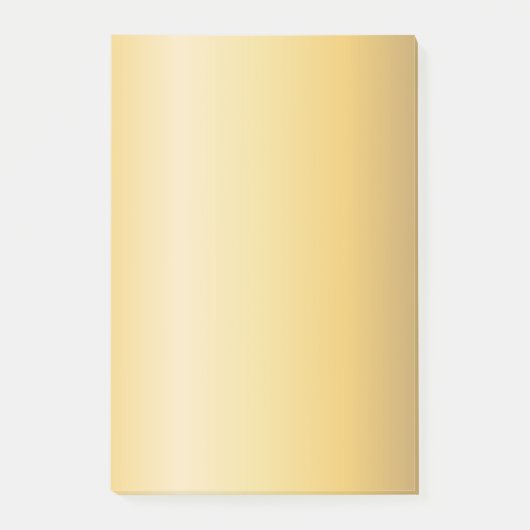 金ゴールドトーン優しいカラーフロー汎用抽象芸術 ポストイット (正面)