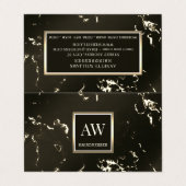 金ゴールドトーン大理石エレガントロイヤリティ 名刺 (外部フラット)