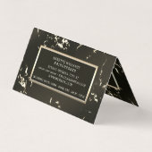 金ゴールドトーン大理石エレガントロイヤリティ 名刺 (裏面)