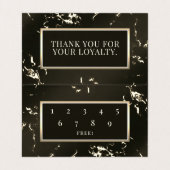 金ゴールドトーン大理石エレガントロイヤリティ 名刺 (内部フラット)